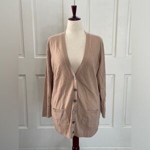 Pure Collection Cashmere Pink Beige Cardigan